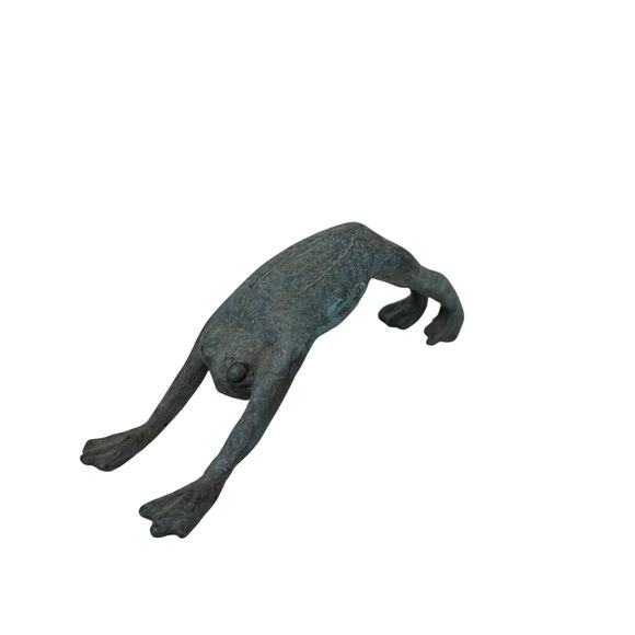 Vintage Andrea by Sadek Cast Metal Bronze/Brass Yoga Frog Set - Picture 2 of 4